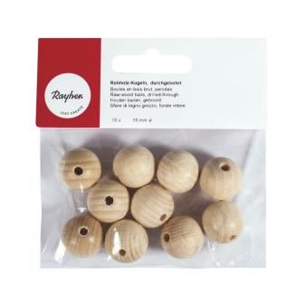 Houten kralen 18 mm ø