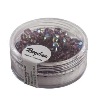 Glas-facetkraal 4mm amethist