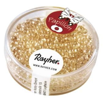 Papillon-rocailles 2x4mm lichtgeel