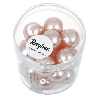 Renaissance glaskralen 12mm schelp-roze
