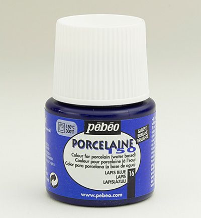 Porslein verf - Gloss lapis blue 16