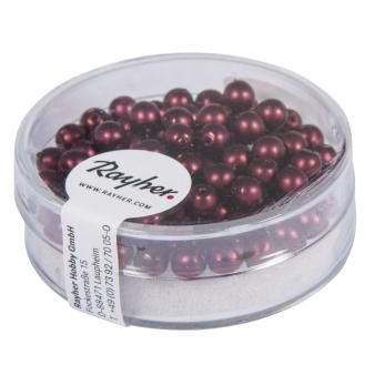 Renaissance glaskralen mat 4mm wijnrood