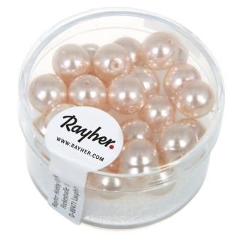 Renaissance glaskralen 8mm rose