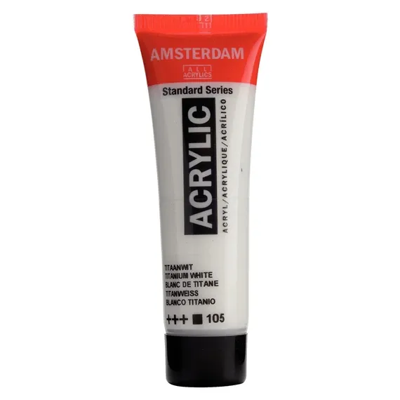 Acryl 20ml, kleur (nummer): 105 Titaanwit