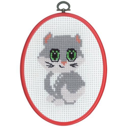 Borduurpakket My first Kit Grijze kat