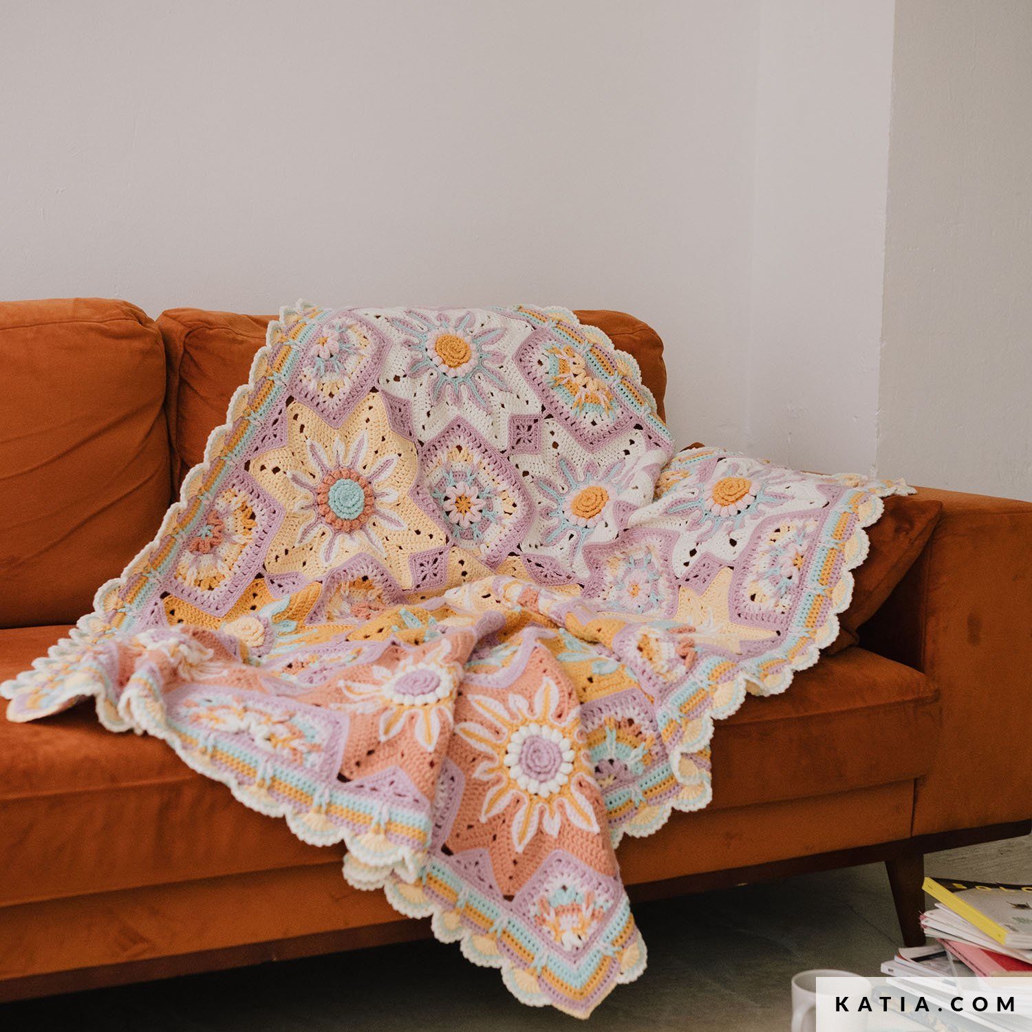 CAL Stars in Bloom-pakket: Gehaakte bloemendeken