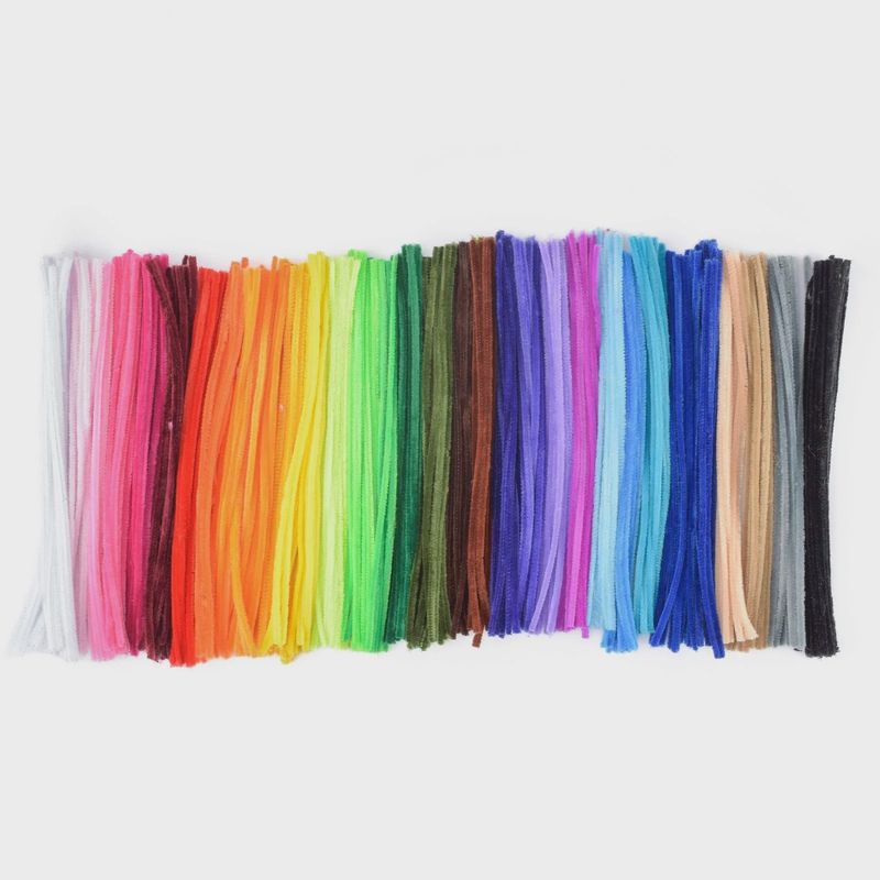 Chenilledraden 6mm 400st. 30cm Assorti