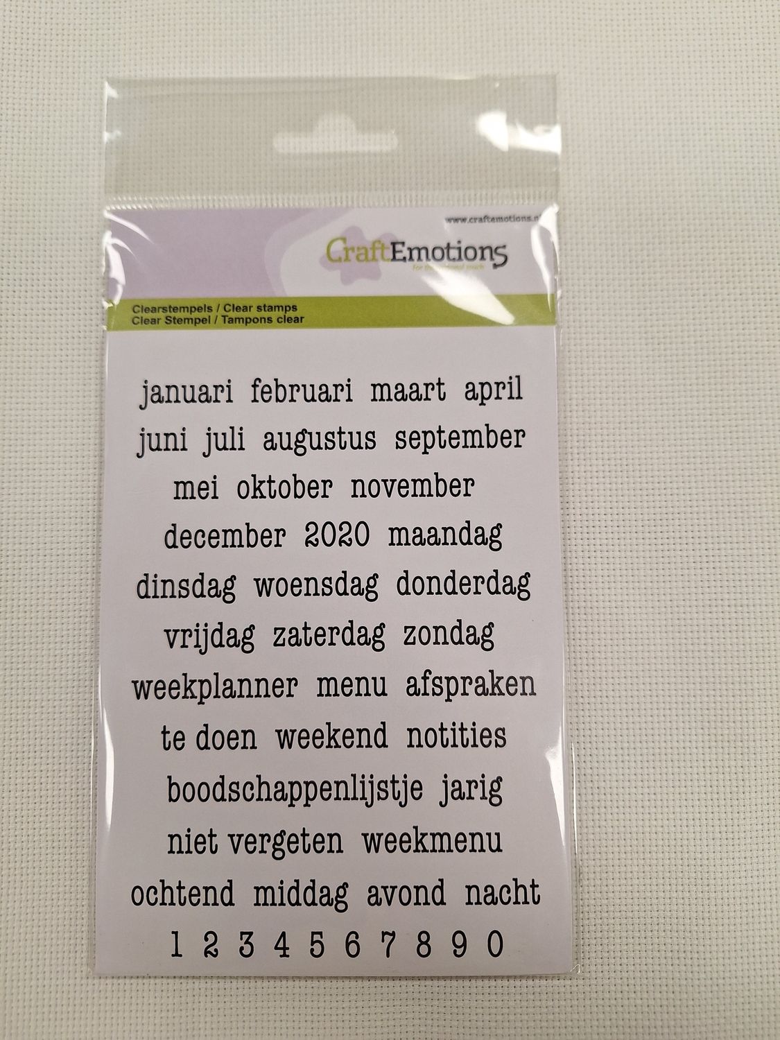 Clear stamp tekst typewriter planner