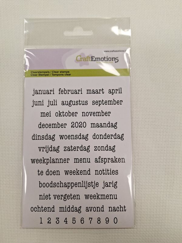 Clear stamp tekst typewriter planner