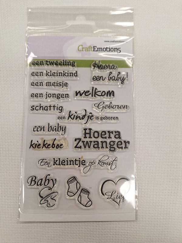 Clearstamp Tekst geboorte Clearstamp Tekst geboorte
