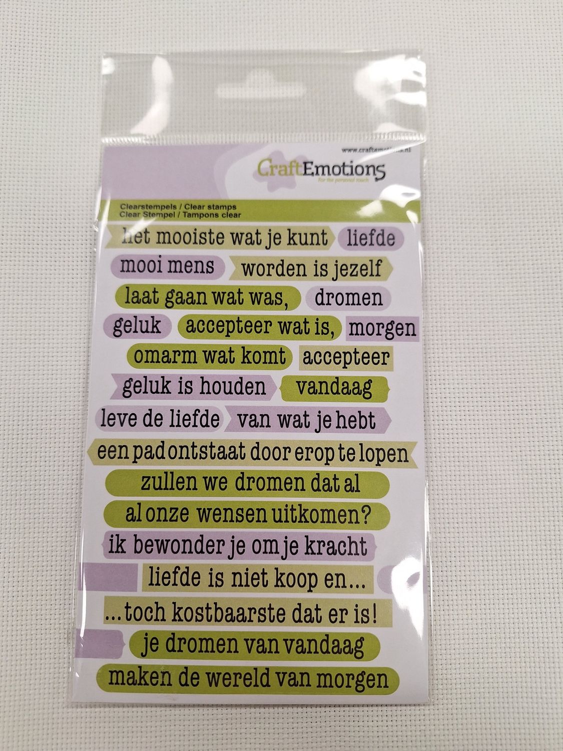 Clearstamp tekst typewriter Filosofie