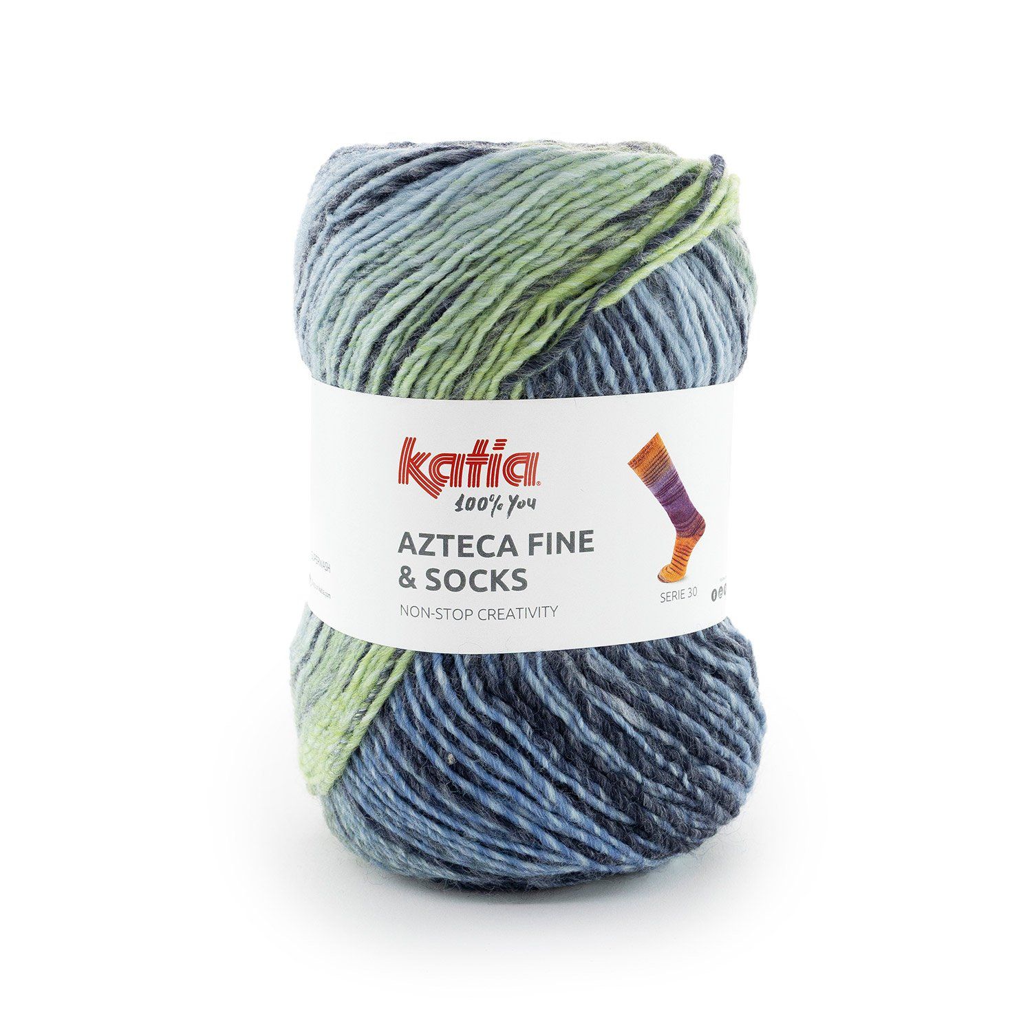 Azteca fine socks &amp; more, Kleur: 30 - Groen-Blauw-Donker blauw