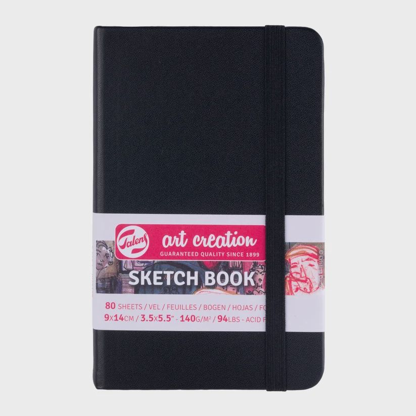 Art Creation Schetsboek Zwart 9 x 14 cm 140 g 80 Vellen