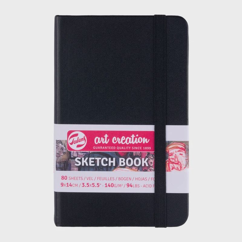 Art Creation Schetsboek Zwart 9 x 14 cm 140 g 80 Vellen