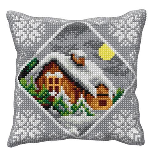 Voorbedrukt kruissteek kussenpakket Huis