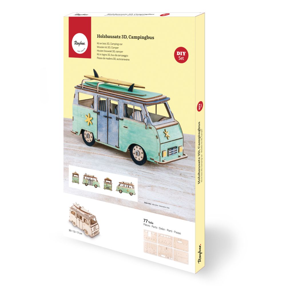 Houten bouwset 3D Camper