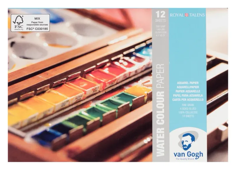 Aquarelverfpapier 12 vellen