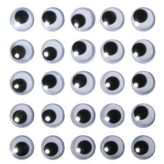 Plastic-wiebelogen zelfklevend, 10mm ø