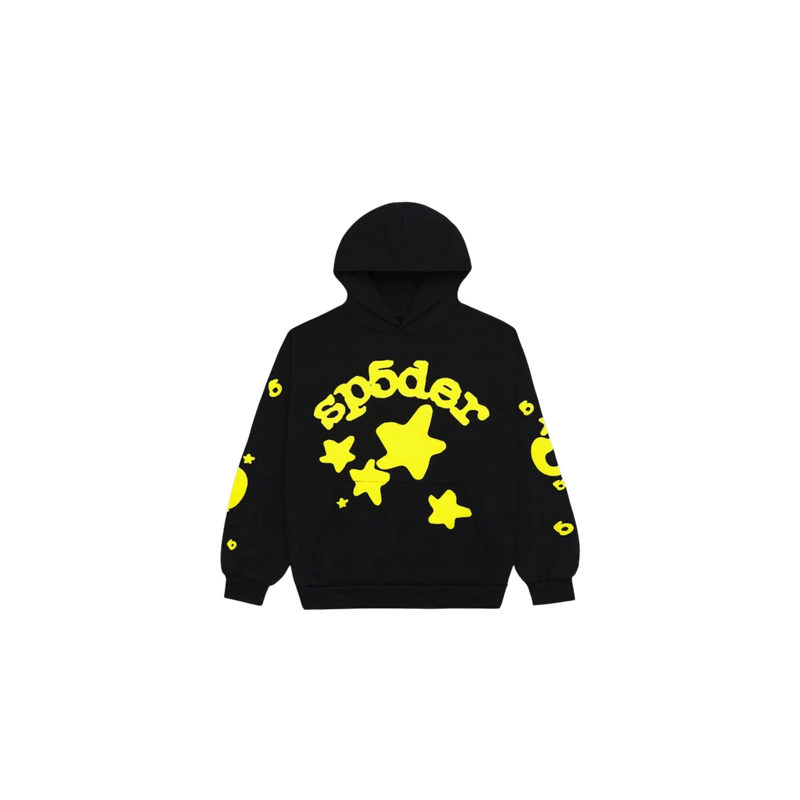 Sp5der Beluga Hoodie Onyx/Yellow