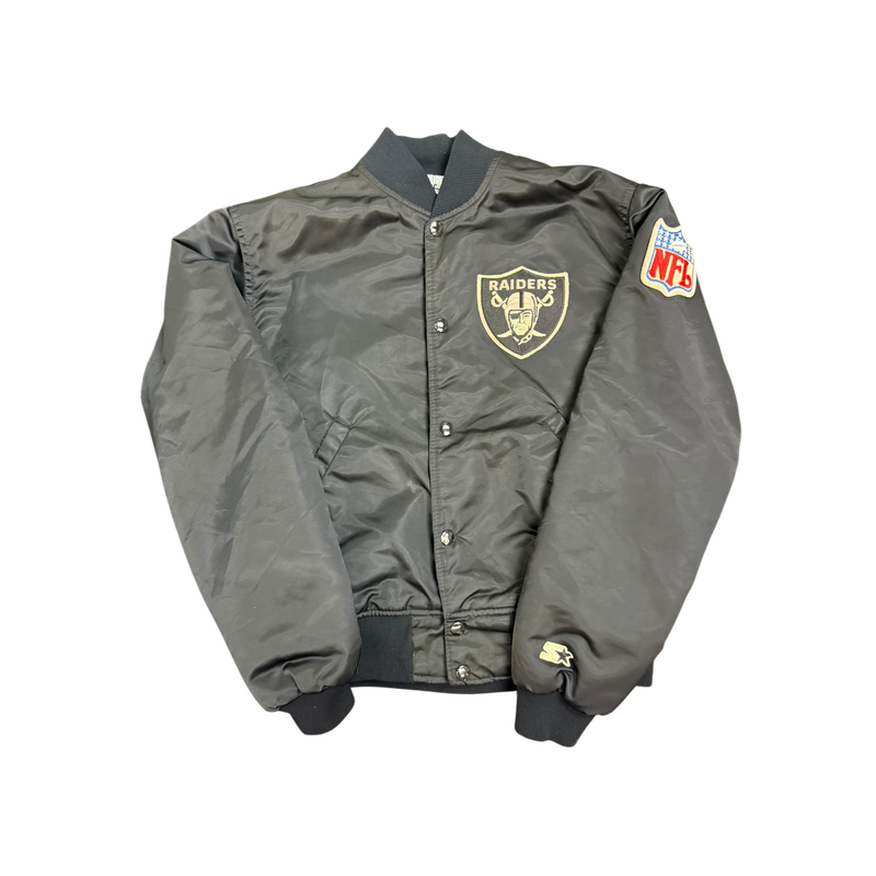 Black Starter Raiders Satin Jacket - S