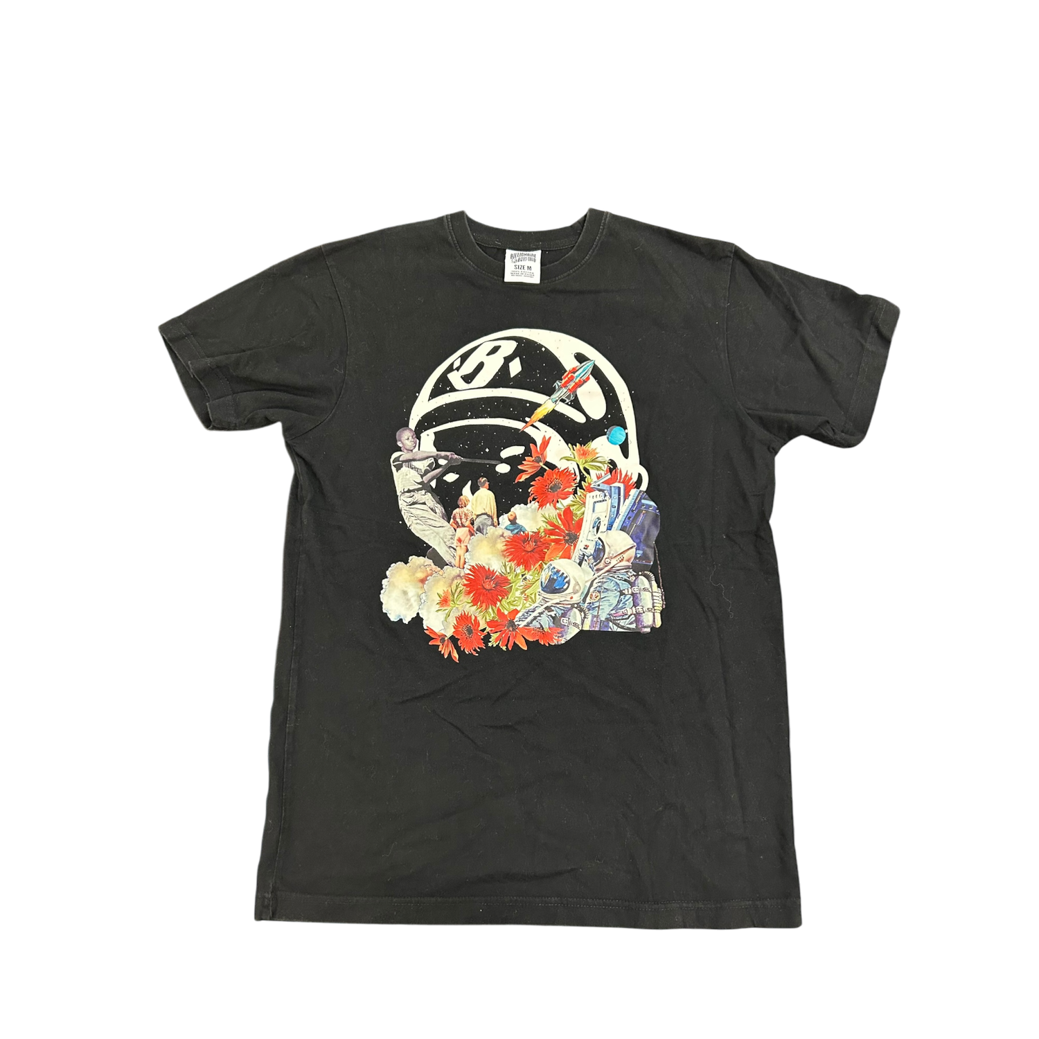 Black BBC Floral Astronaut Shirt