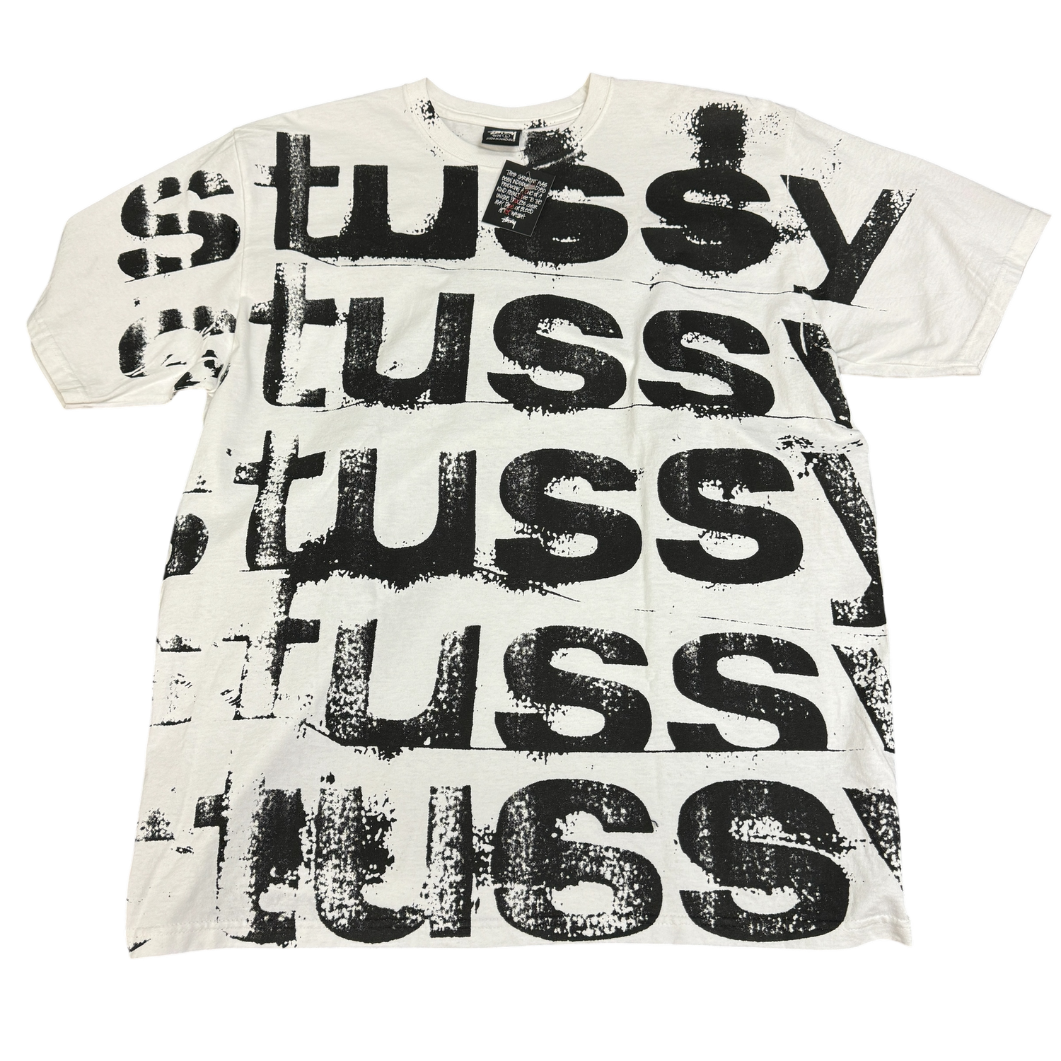 White Stussy AOP Tee