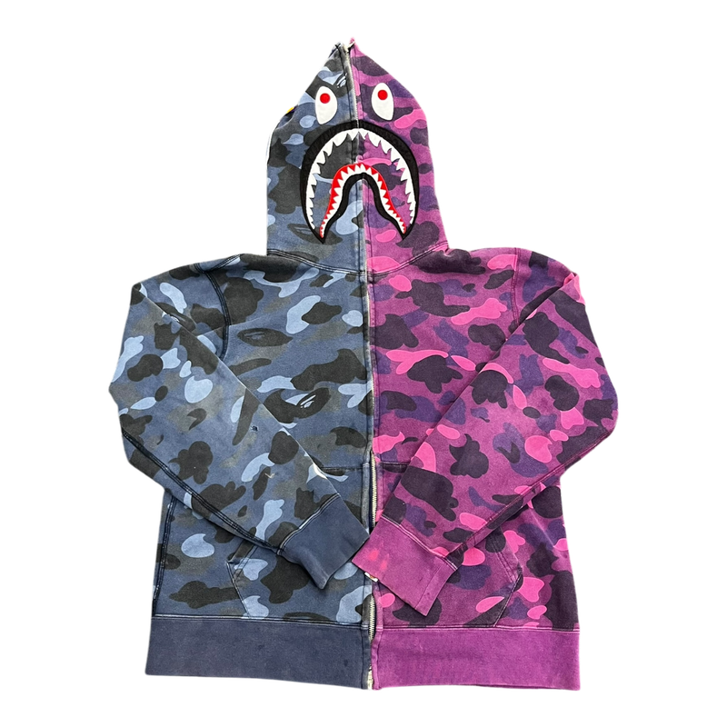 BAPE Color Camo Separate Shark FZ Hoodie
