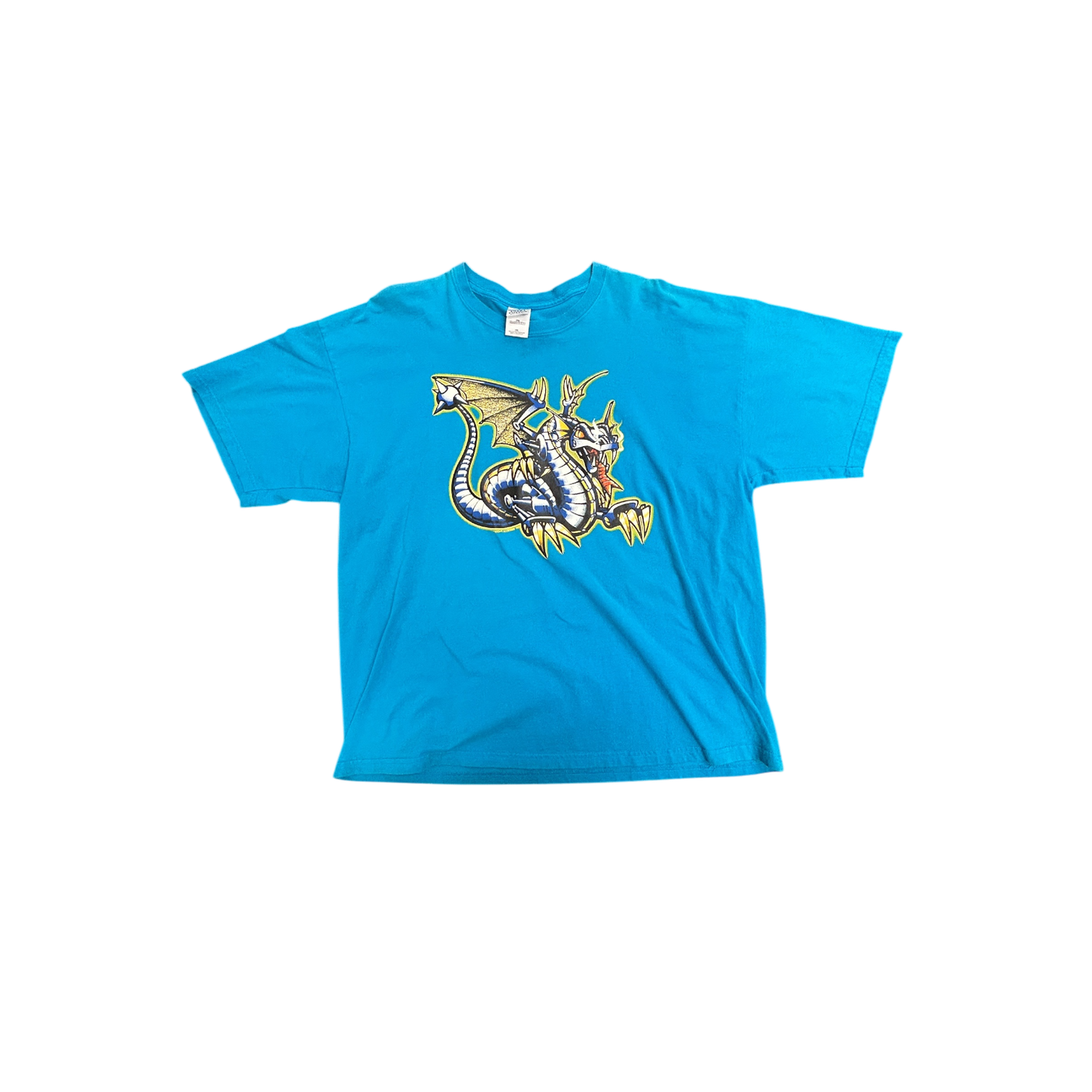 Teal Y2K Dragon Tee