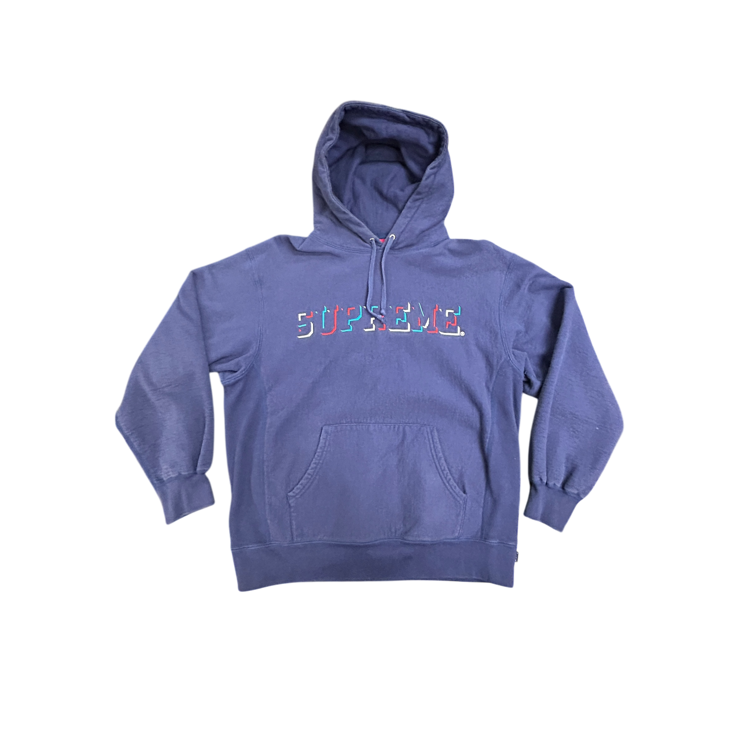 Navy Supreme Drop Shadow Hoodie
