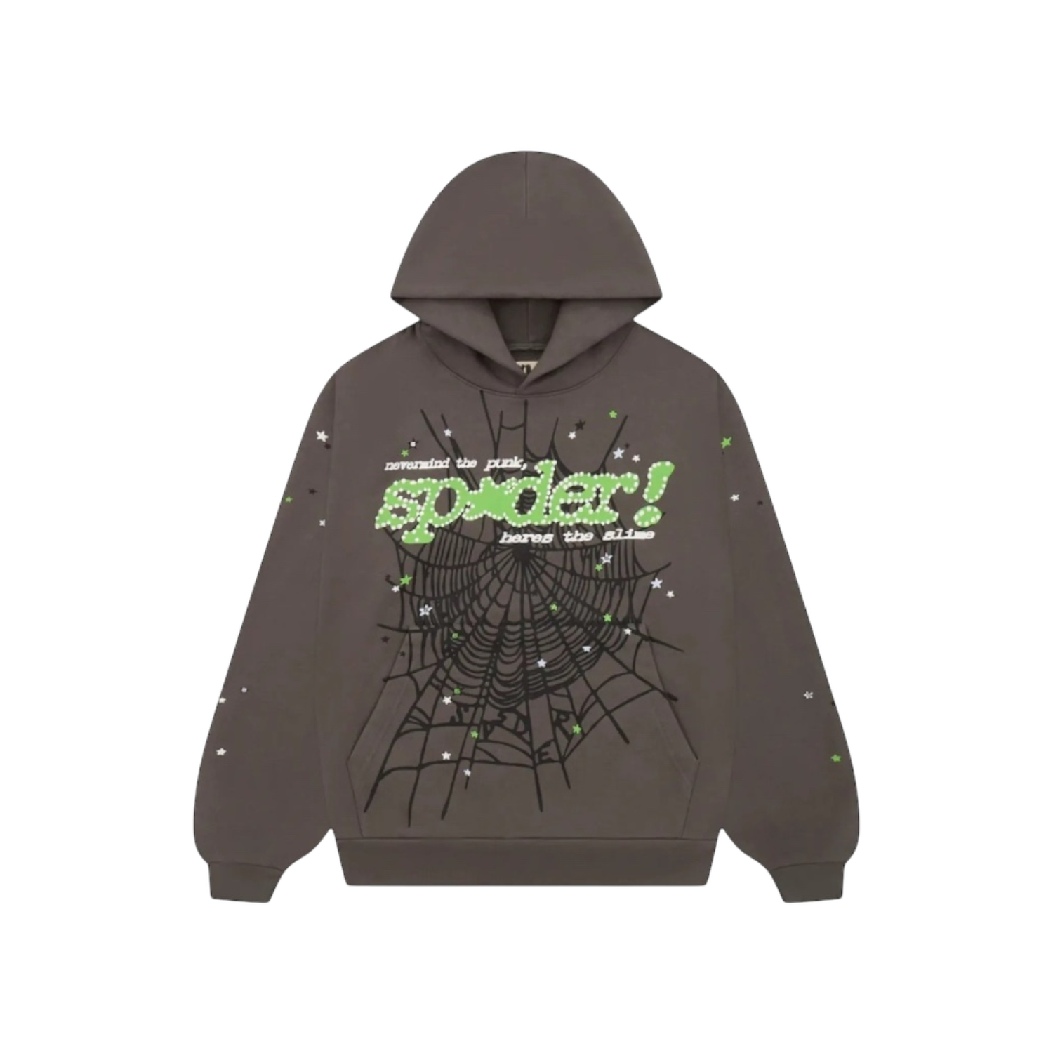 Sp5der Punk V2 Slate Grey Hoodie