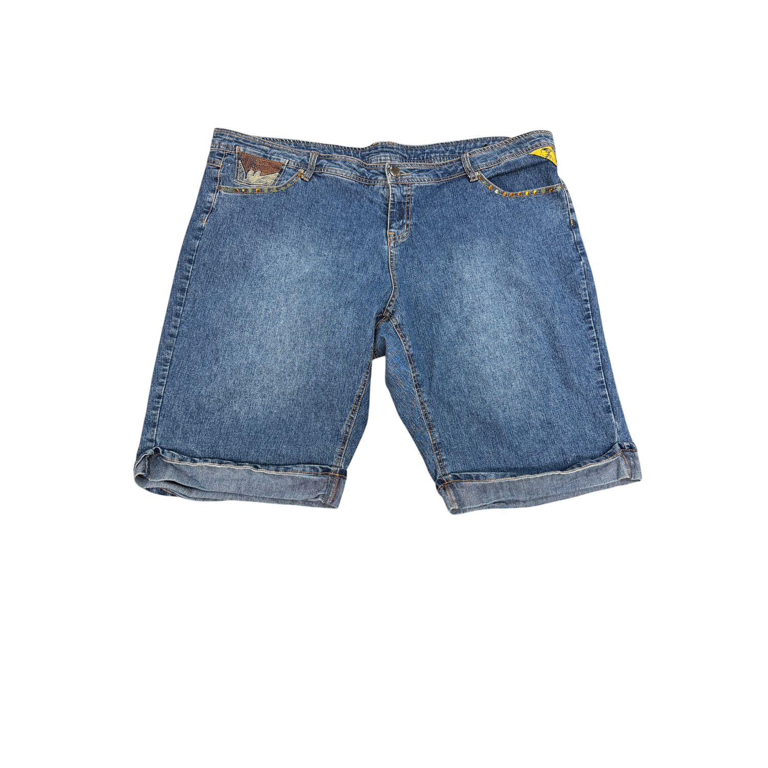 Blue Mid-Wash Makaveli Jorts