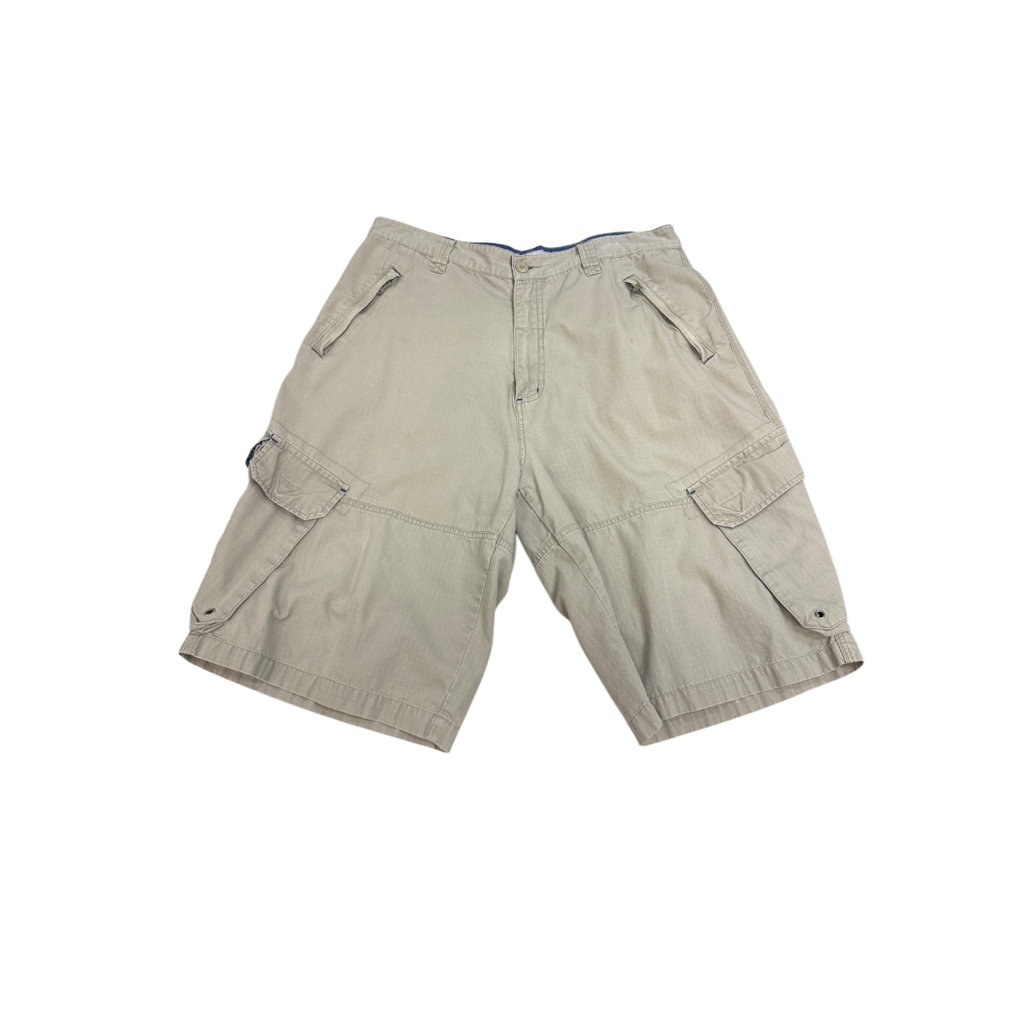 Beige Cargo Shorts w/ Zippers