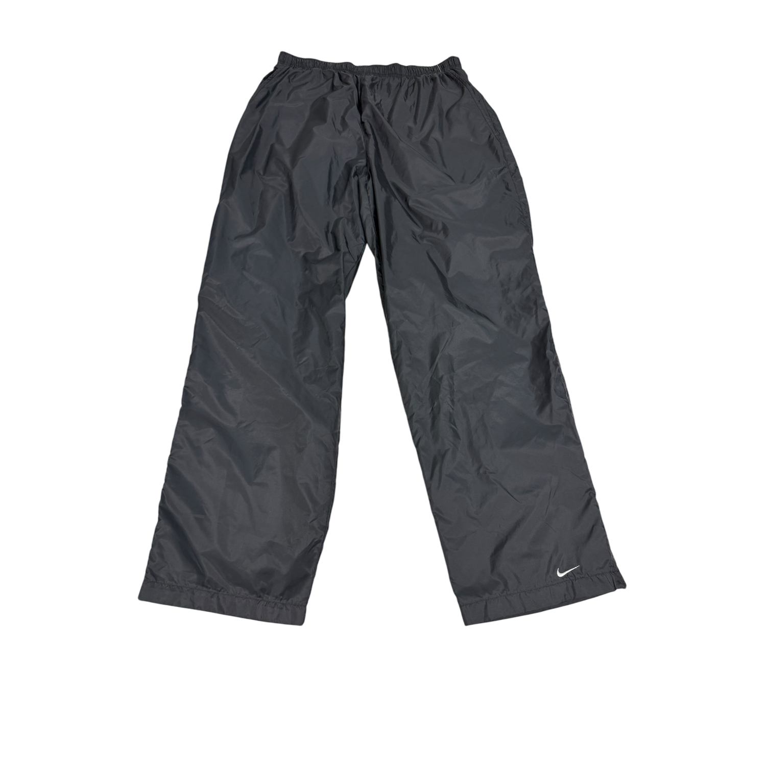 Black Nike Track Pants w/ Ankle  Swoosh Logo