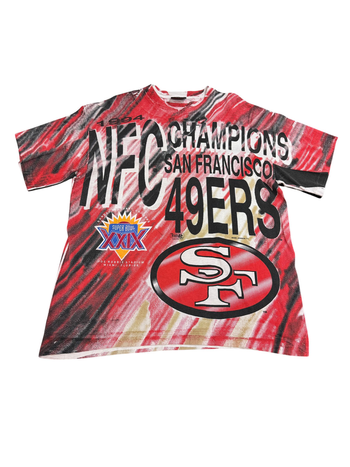Red 1994 SF 49ers NFC Champions All-Over Print Tee