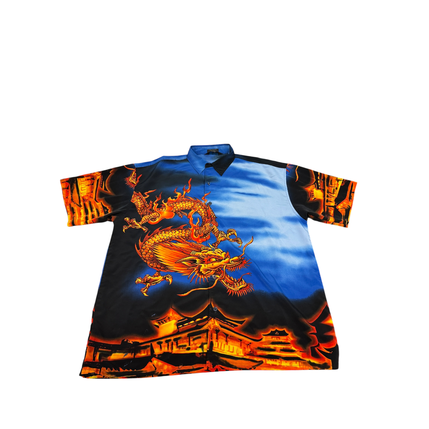 Fire Dragon Button Up