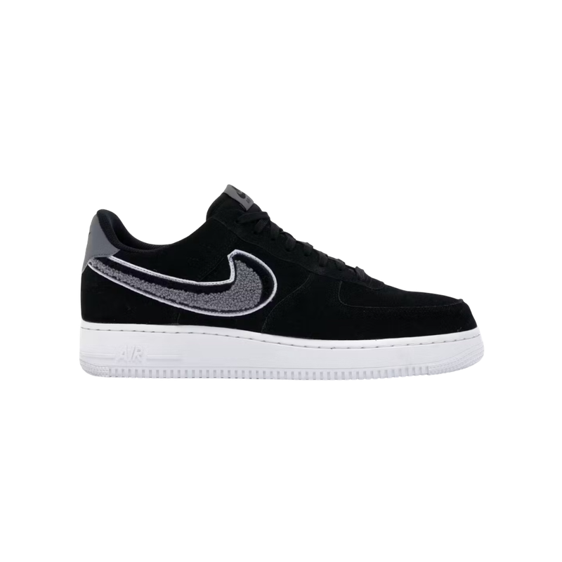 Nike AF1 Low 3D Chenille Swoosh Black Grey