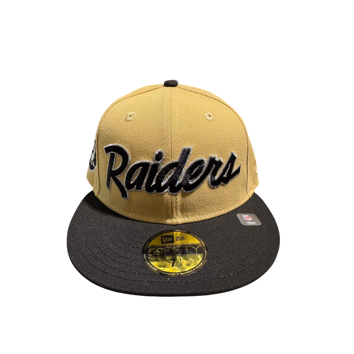Hatclub Las Vegas Raiders Gold/Black Script Fitted