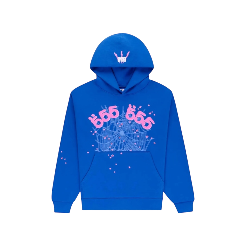 Sp5der Blue Angel Number Hoodie