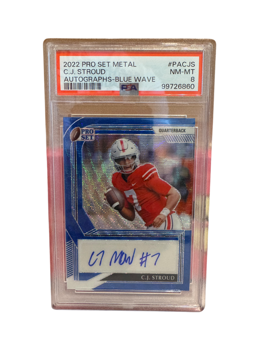 2022 Pro Set Metal CJ Stroud Autographs - Blue Wave