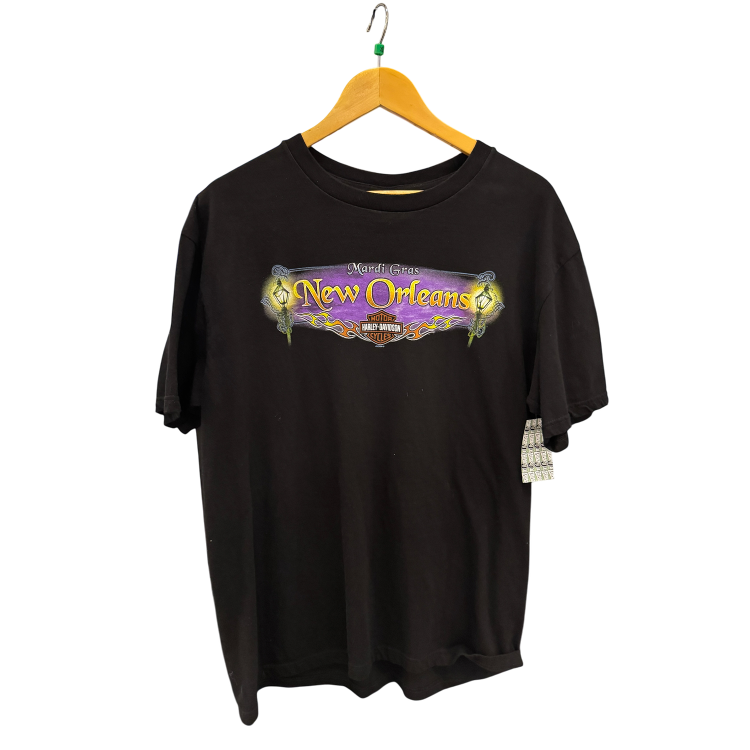 Black Harley Davidson Mardi Gras Tee