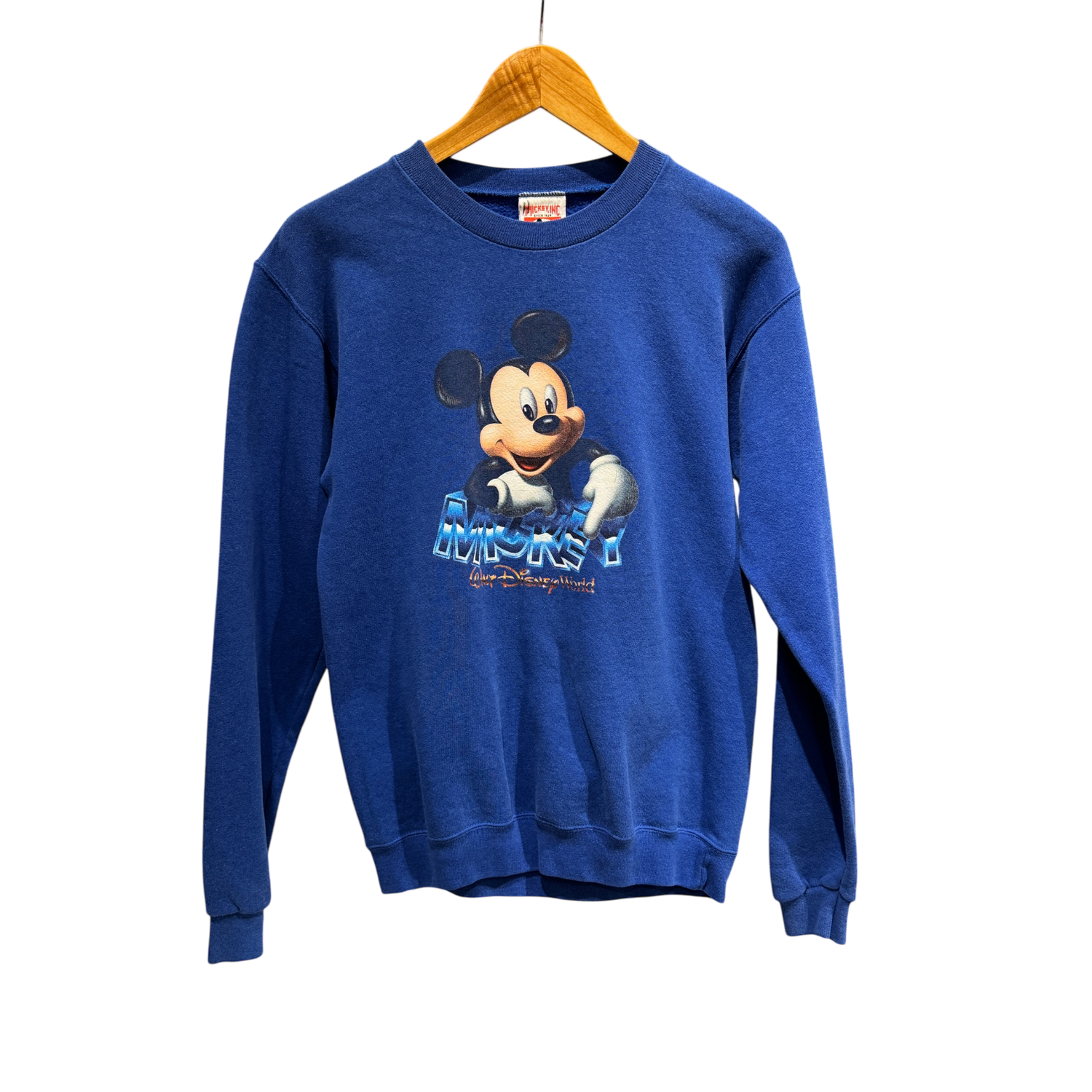 Blue Mickey Mouse Disney World Crewneck Sweater
