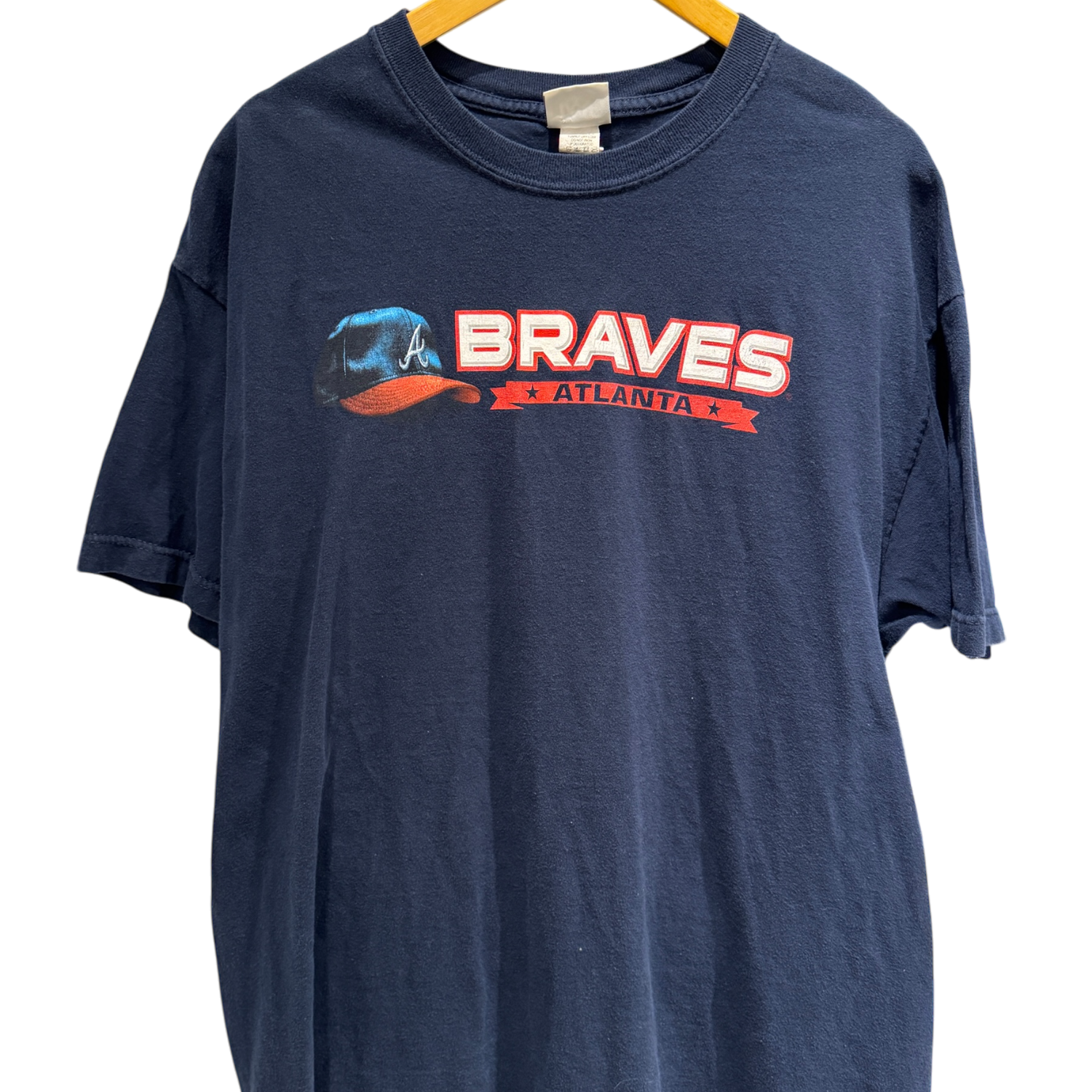 Navy Blue Atlanta Braves Cap Tee