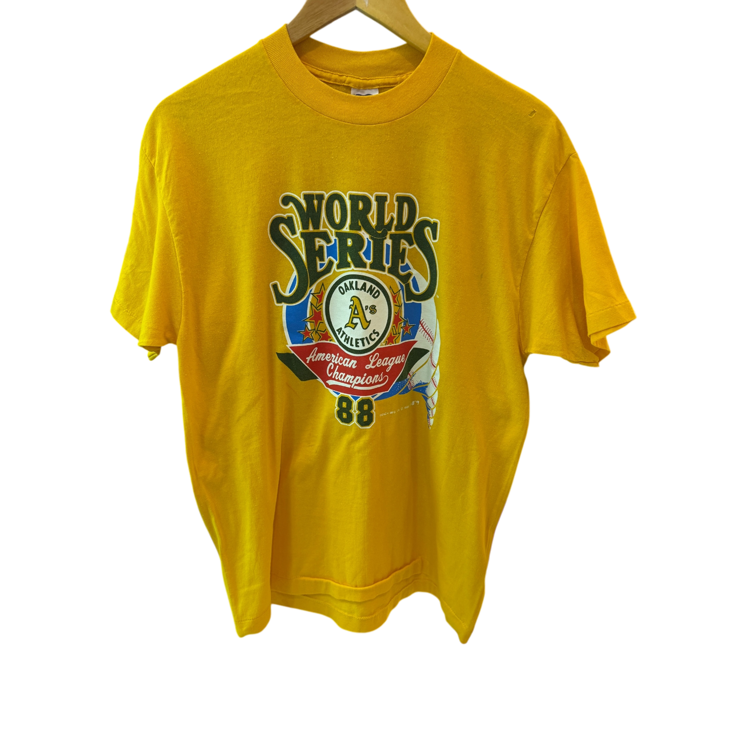 Yellow Oakland A&#39;s 88&#39; World Series Tee