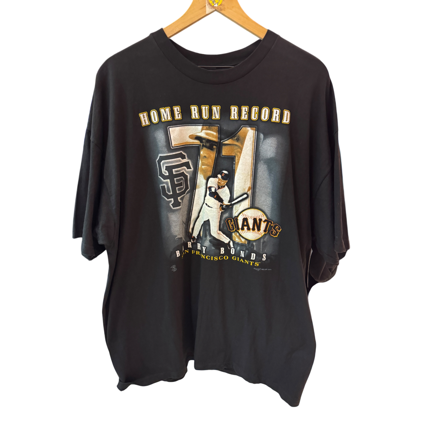 Black Barry Bonds 71 Home Run Records Tee