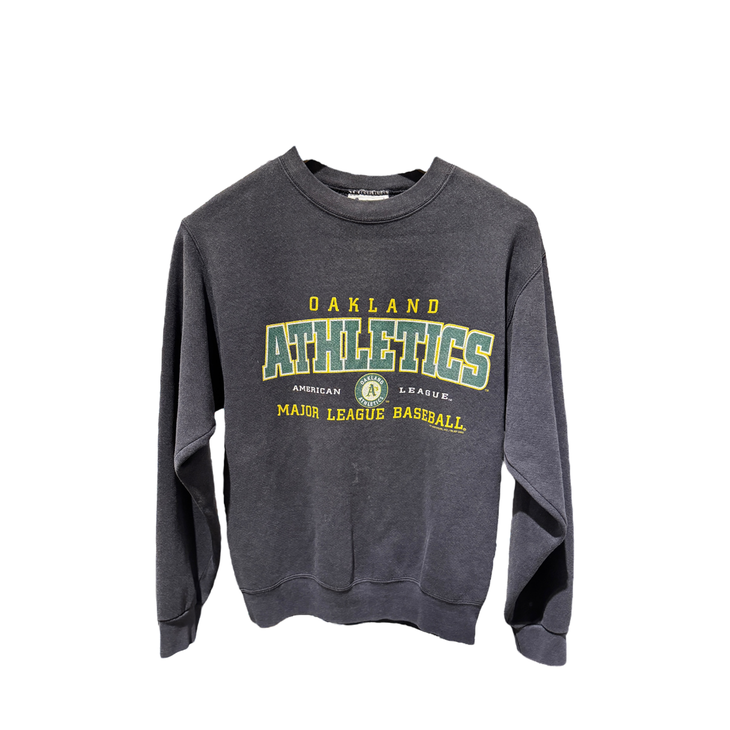 Faded Black Oakland A’s Crewneck Sweater