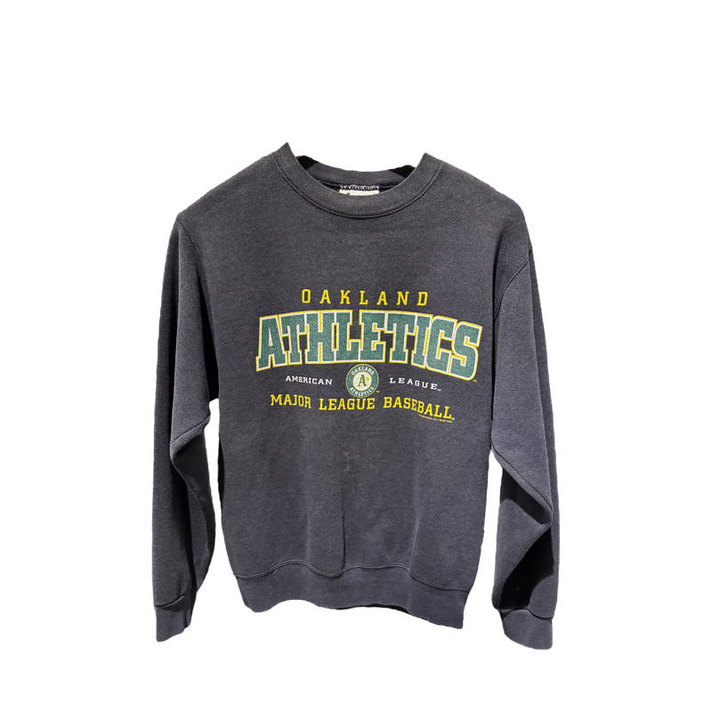 Faded Black Oakland A’s Crewneck Sweater