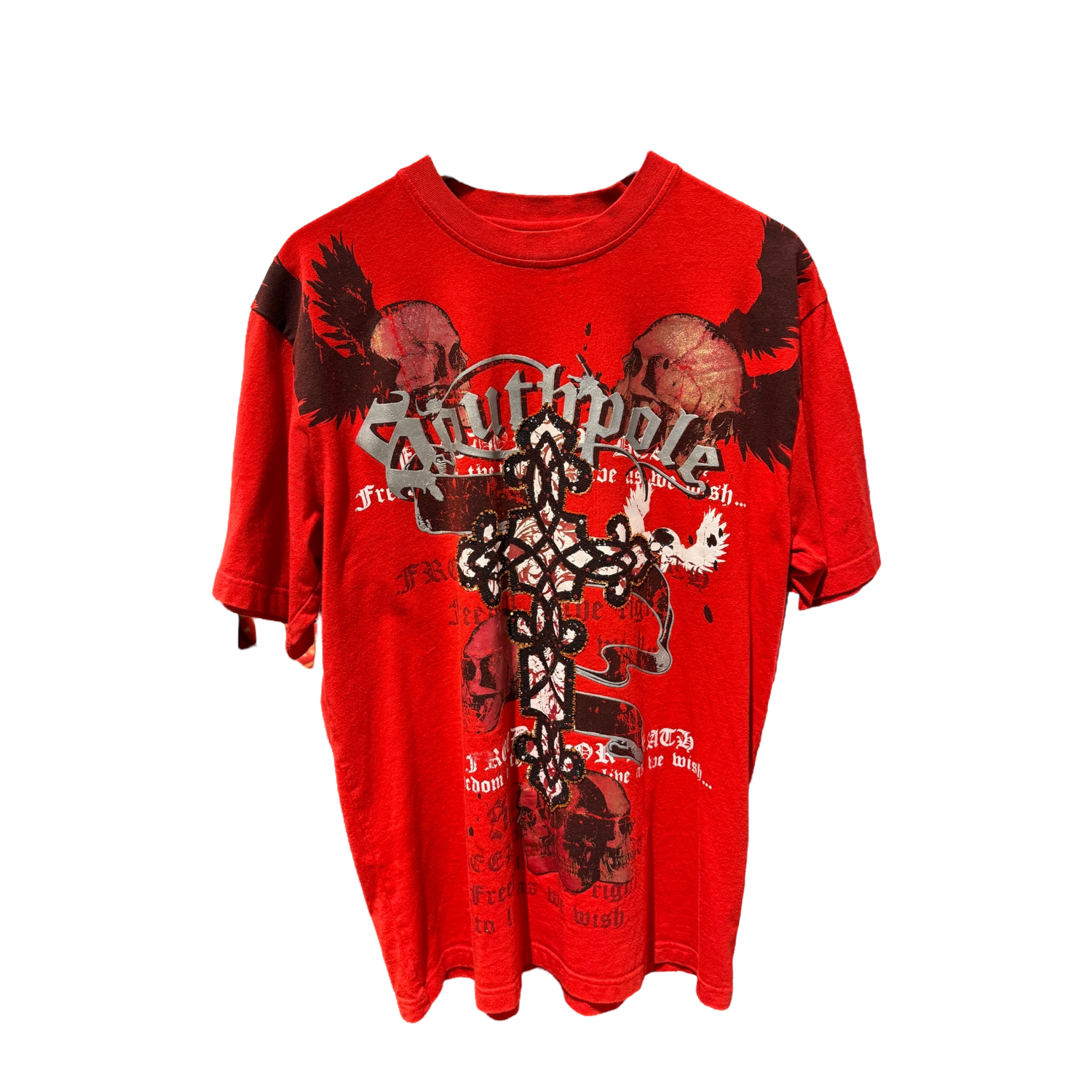 Red SouthPole AOP Tee