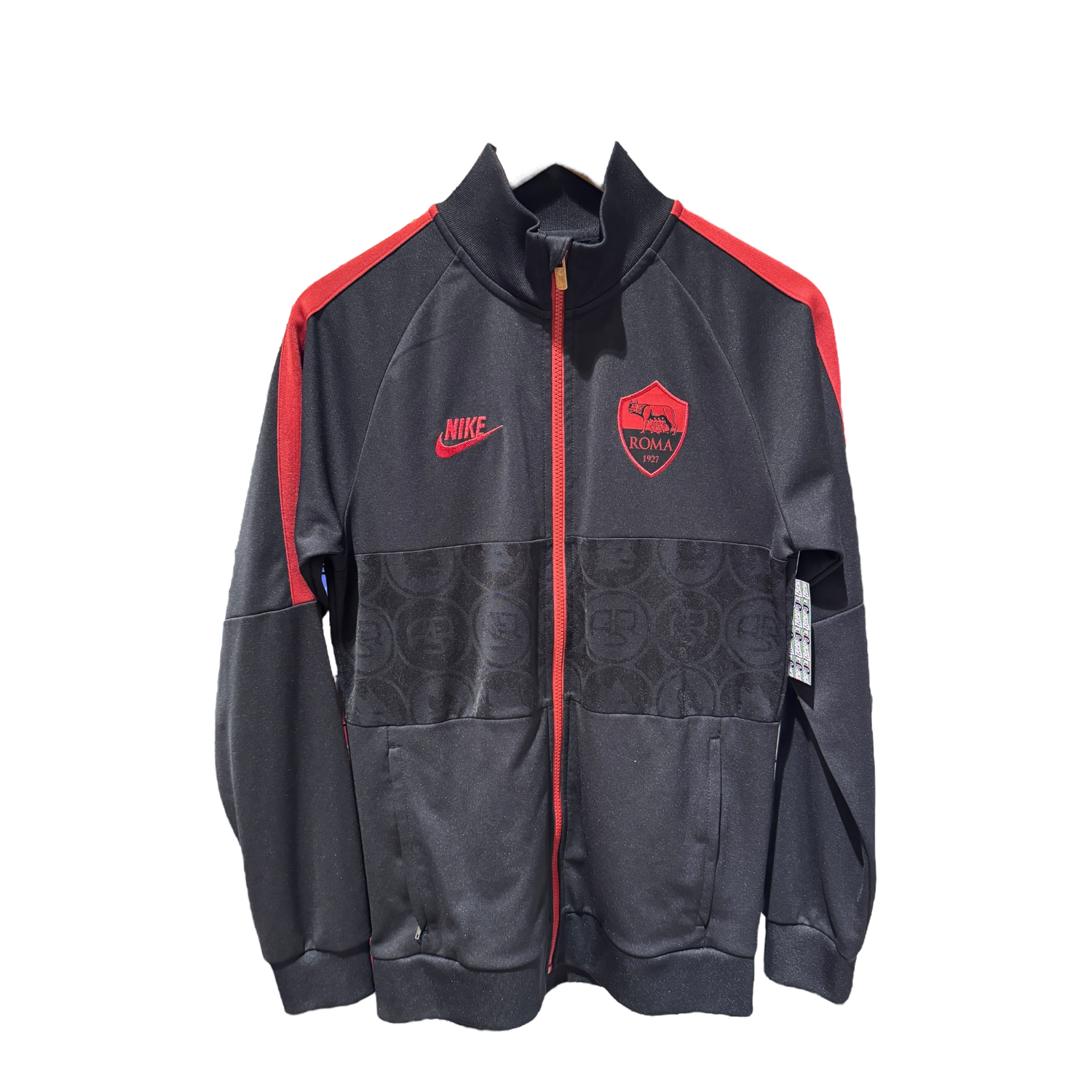 Black Nike AS Roma Zip-Up Jacket