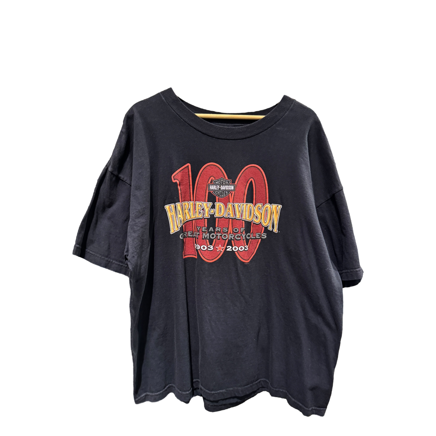 Black 100 Years of Great Motorcycle Harley Davidson Tee