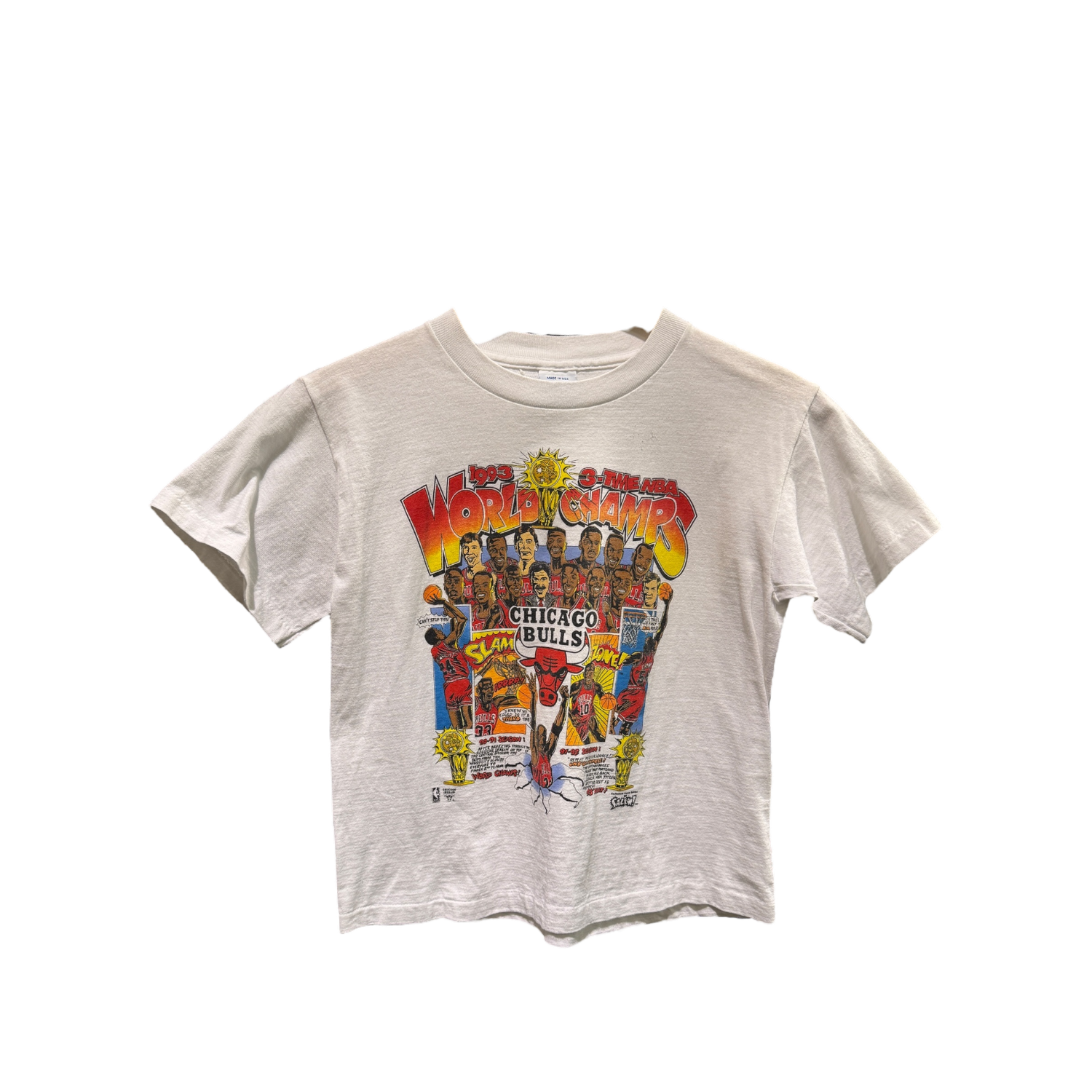 White 93’ Time Champ Bulls Tee